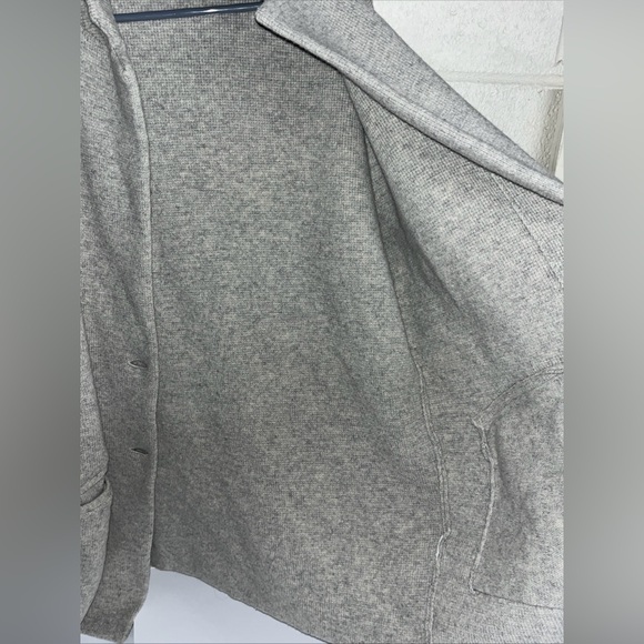 Madewell Women's Sz. M Grey Merino Wool Long Line Cardigan Sweater - Picture 7 of 10